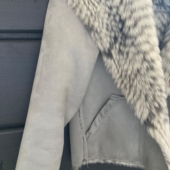 Anthropologie marrakech reversible fur/suede jacket - Picture 4 of 4
